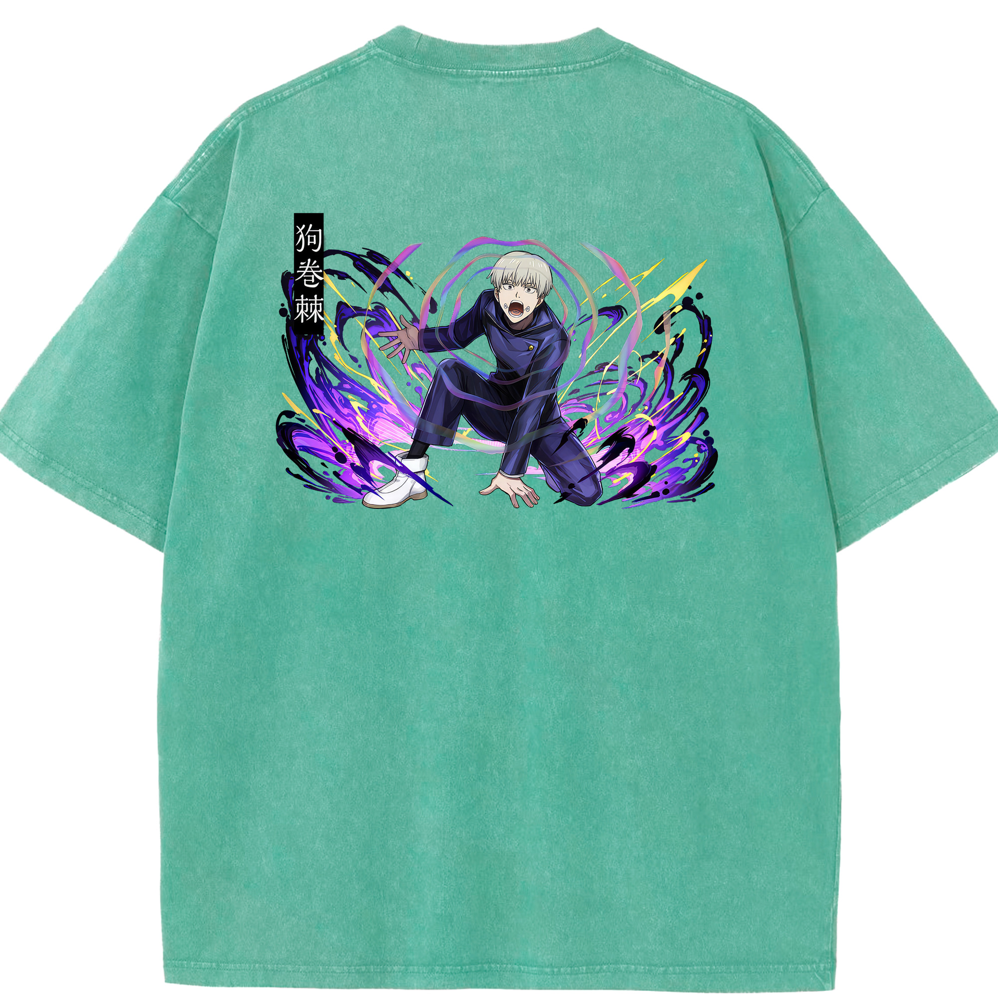 （画像用） 呪術廻戦 Jujutsu Kaisen 綿100% ヴィンテージ風 半袖Tシャツ（背面プリント）
